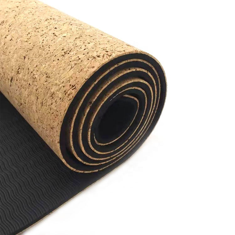 Premium Eco-Friendly Cork Yoga Mat – Non-Slip, Natural TPE & Rubber