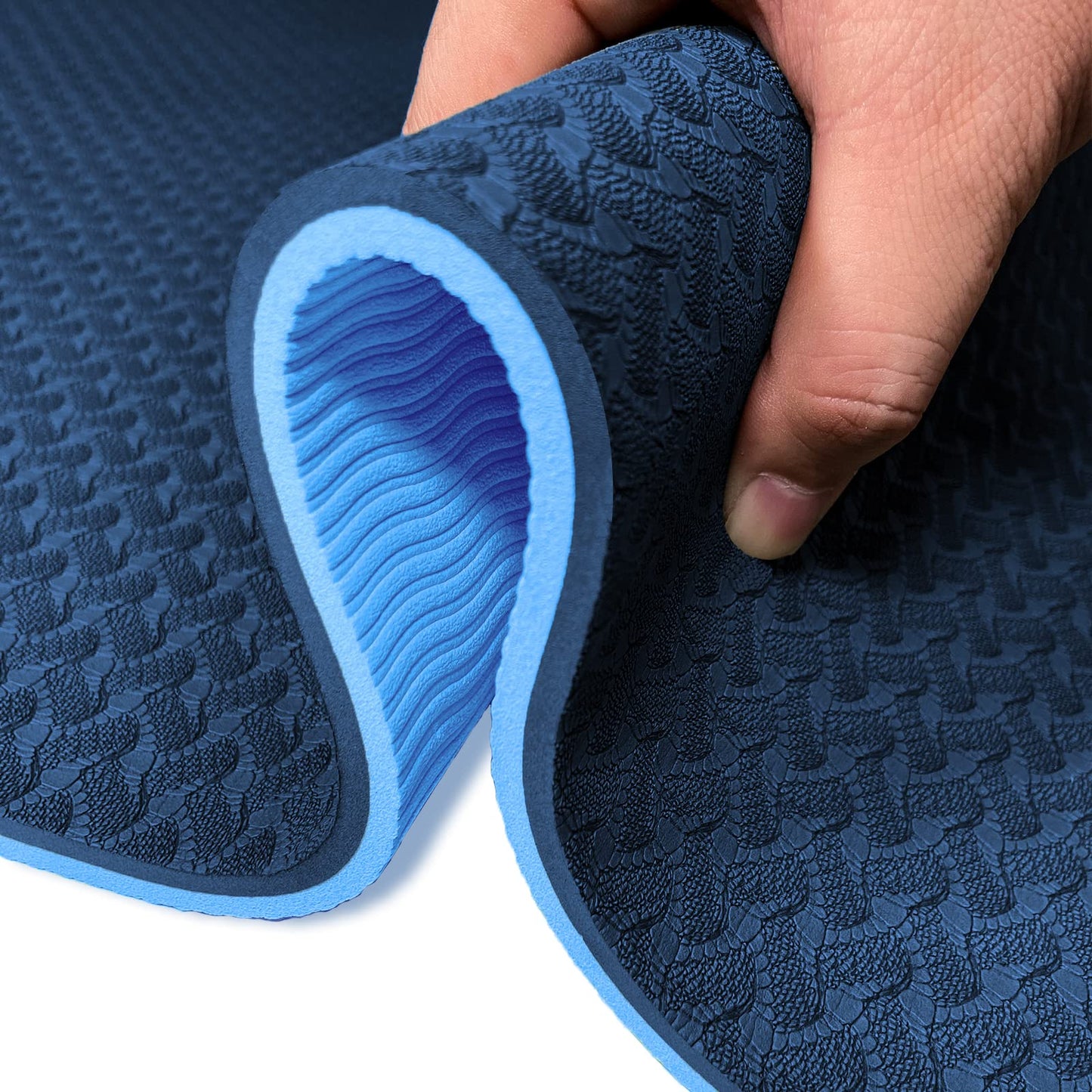 Premium TPE Yoga & Pilates Mat – Extra Thick 8mm, Non-Slip, Eco-Friendly